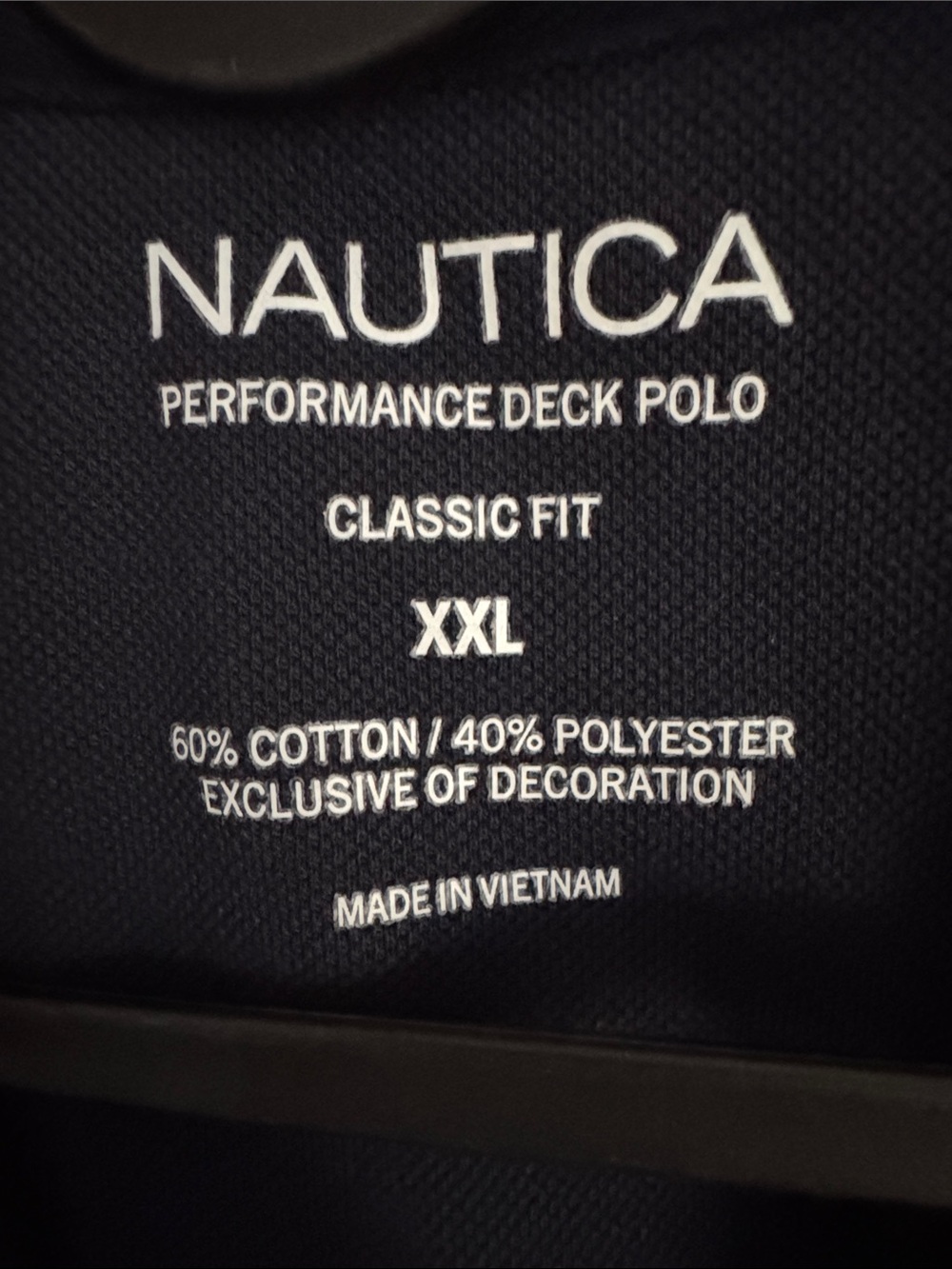 Nautica Men’s Navy Polo with Red & White Embroidered Motifs - Picture 3 of 3